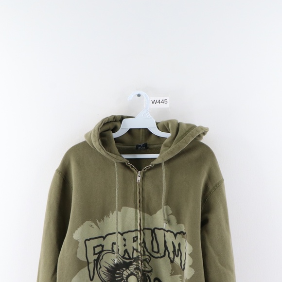 Vintage Forum Snowboards Full Zip Hoodie Green - Picture 2 of 11